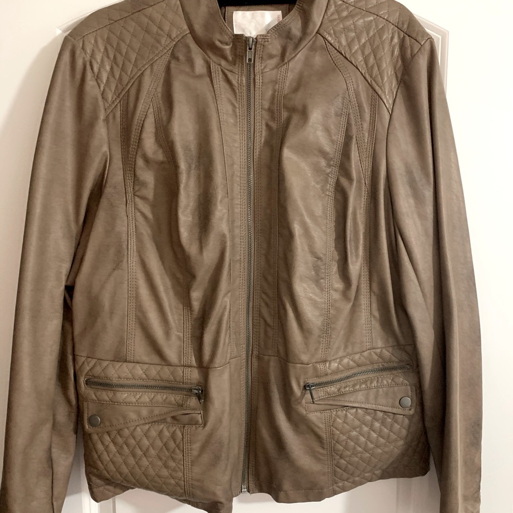 Faux leather jacket